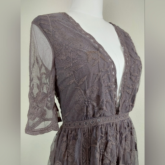 Wishlist Purple Overlay Lace Romper - Picture 7 of 14